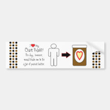 My Chart Polski Loves Peanut Butter Bumper Stickers