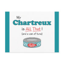 My Chartreux is All That! Funny Kitty Postcard