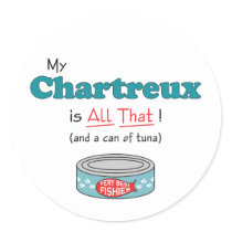 My Chartreux is All That! Funny Kitty Stickers