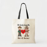 My Cowboy Loves Me Hot & Spicey Tote Bag