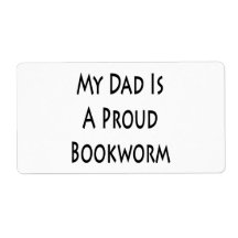 My Dad Is A Proud Bookworm Custom Shipping Labels