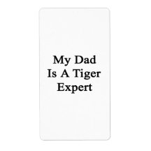 My Dad Is A Tiger Expert Personalized Shipping Label