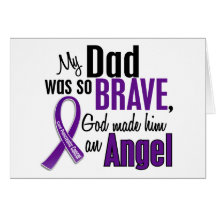 My Dad Is An Angel Pancreatic Cancer Greeting Cards