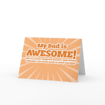 My Dad is Awesome Funny Fathers Day Cards
