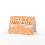 My Dad is Awesome Funny Fathers Day Cards
