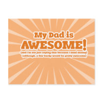 My Dad is Awesome Funny Fathers Day Cards
