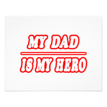 My Dad Is My Hero Personalized Announcements