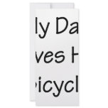 My Dad Loves His Bicycle rack cards
