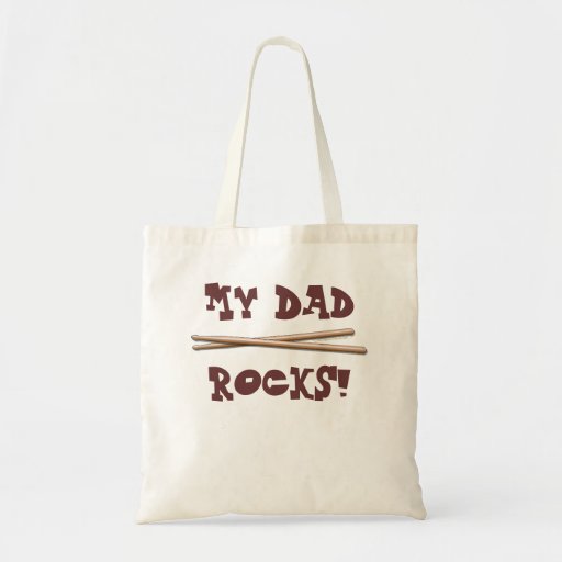 My Dad Rocks Drumsticks for Drummer Father Canvas Bag