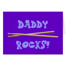 My Dad Rocks Drumsticks for Drummer Father Card