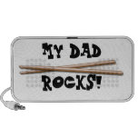 My Dad Rocks Drumsticks for Drummer Father Travelling Speakers