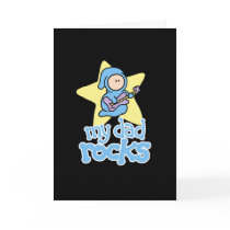 My Dad Rocks Father's Day Card - Black background