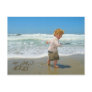 My Dad Rocks! Sand Writing Fun on the Beach Postcard