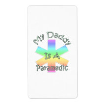 My Daddy Is A Paramedic Shipping Label