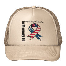 My Daughter-in-Law Memorial Patriotic Ribbon Mesh Hats