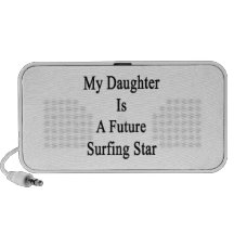 My Daughter Is A Future Surfing Star Notebook Speakers