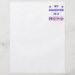 My Daughter Is A Hero Flyer Design