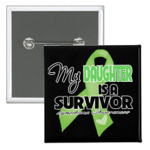 My Daughter is a Survivor - Lymphoma Pinback Buttons