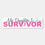 My Daughter Is A Survivor (Pink Ribbon) Bumper Stickers