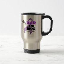 My Daughter is My Hero - Purple Ribbon Coffee Mug
