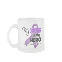 My Daughter is My Hero - Purple Ribbon Coffee Mugs