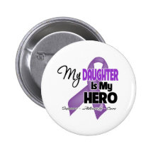 My Daughter is My Hero - Purple Ribbon Pin