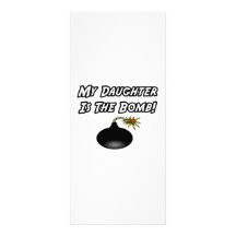 My Daughter Is The Bomb Rack Card Template