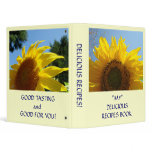 "MY" DELICIOUS RECIPES BOOK Sunflowers Binder