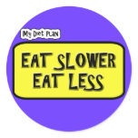 My Diet Plan ... Eat Slower  Eat less stickers