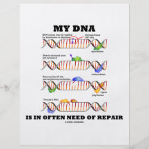 My DNA Is In Often Need Of Repair (DNA Humour) Flyer Design