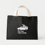 My dog rides inside -.png tote bag