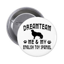 My English Toy Spaniel Dog Button