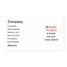 My English Toy Spaniel is smarter... Business Card