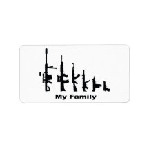 My Family (I Love Guns) Address Labels