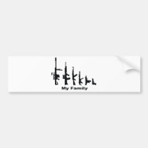 My Family (I Love Guns) bumper stickers