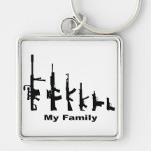 My Family (I Love Guns) Key Chains