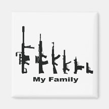 My Family (I Love Guns) Magnet