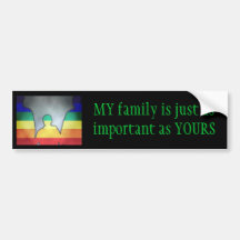 MY family is just as important as... Bumper Stickers