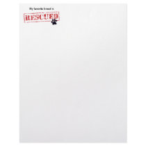 My Favourite Breed Is Rescued Customized Letterhead