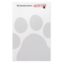 My Favourite Breed Is Rescued Personalized Stationery