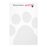 My Favourite Breed Is Rescued Personalized Stationery