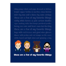 My Favourite Things Lyrics Postcard
