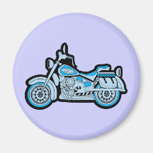 My First Blue Motorcycle Magnet