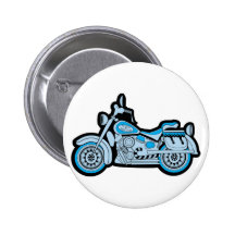 My First Blue Motorcycle Pinback Buttons