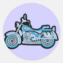 My First Blue Motorcycle Stickers