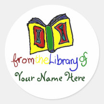 My First Bookplate - White Round Stickers