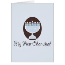 My First Chanukah Hanukkah Greeting Card cards