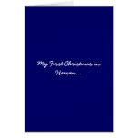 My First Christmas in Heaven Blue Greeting Card