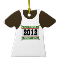 My First Marathon ornaments