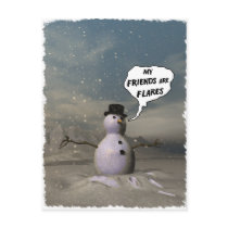 My Friends Are Flakes Postcard